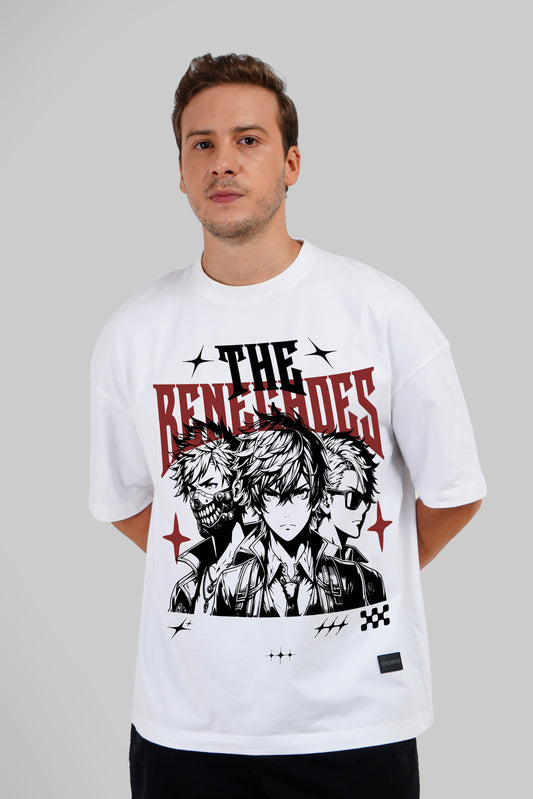 Benecades White Baggy Fit T-Shirt Men