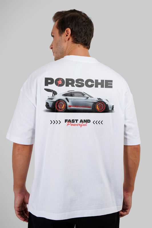 Porsche Turbo White Baggy Fit T-Shirt Men