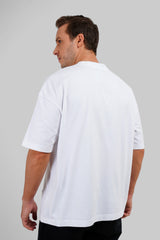 Always Stay Humble White Baggy Fit T-Shirt Men