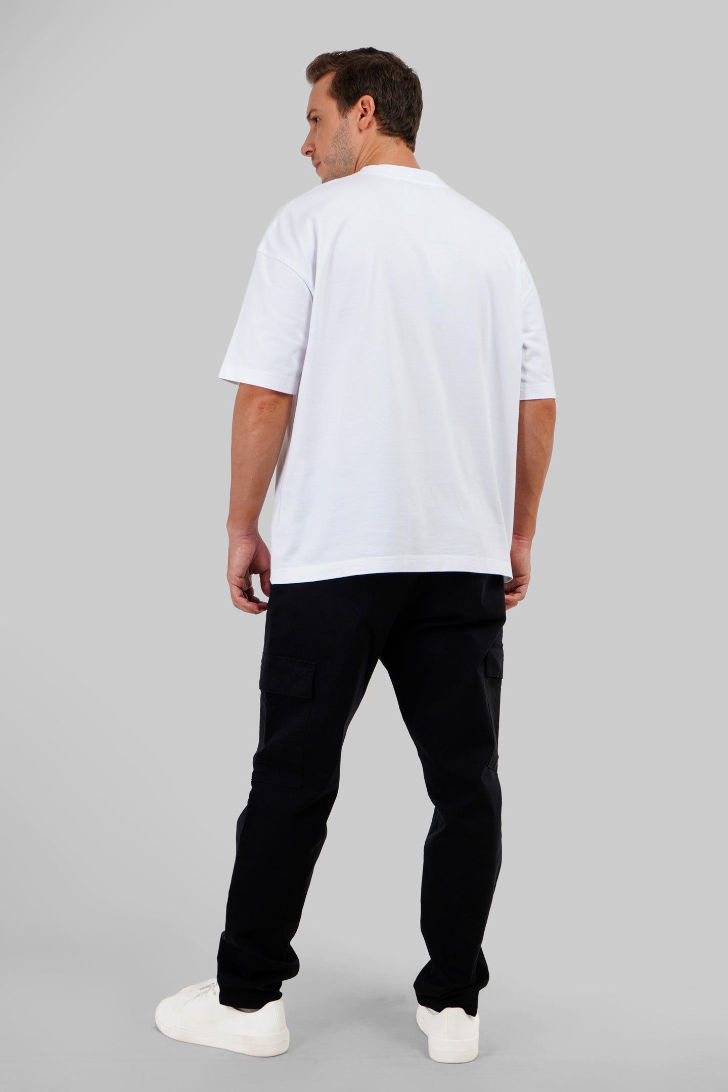 Underrated World White Baggy Fit T-Shirt Men Pic 5