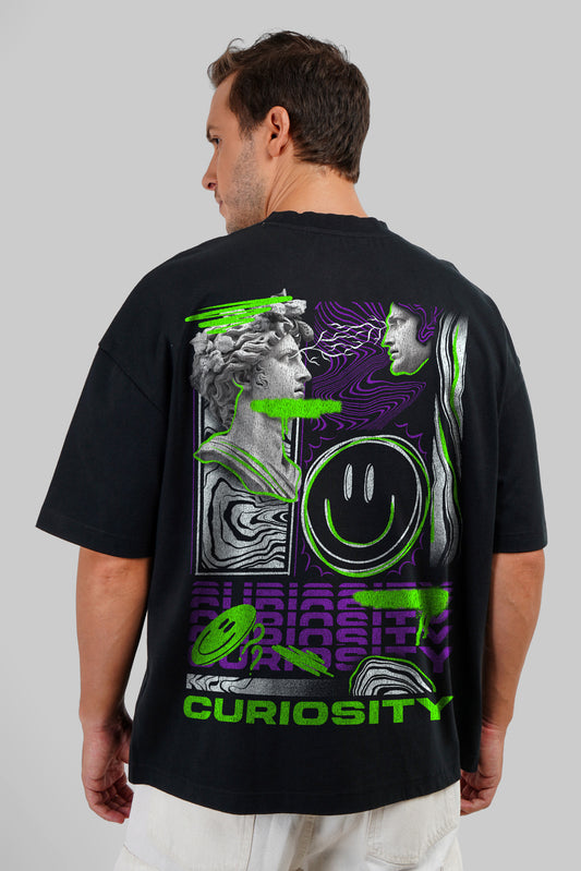 Curious Greek God Black Baggy Fit T-Shirt Men