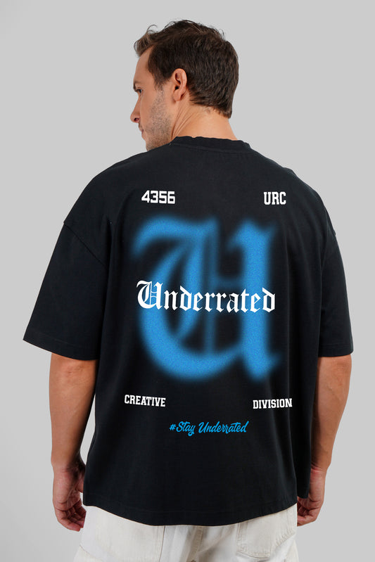 Underrated Division Black Baggy Fit T-Shirt Men