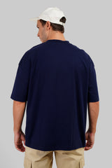 Shoot Dunk Navy Blue Baggy Fit T-Shirt Men