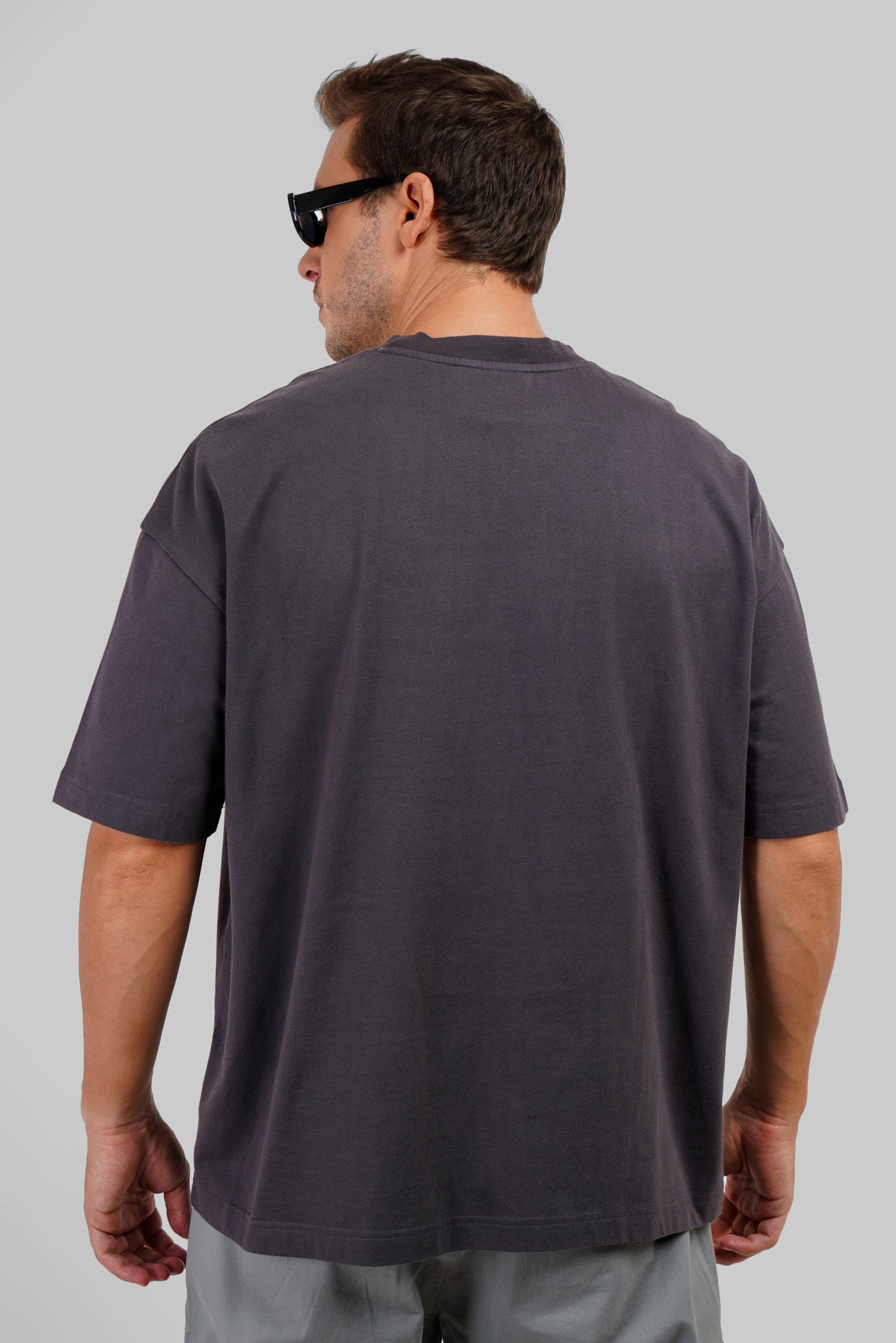 Drifter Car Dark Grey Baggy Fit T-Shirt Men