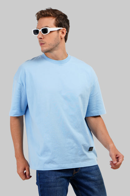 Underrated Brothers Powder Blue Baggy Fit T-Shirt Men