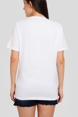 Self Made Gangster White Printed T-Shirt