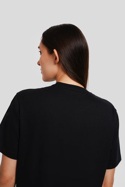 Always Hustling Black Printed T Shirt Women Boyfriend Fit With Front Design Pic 2