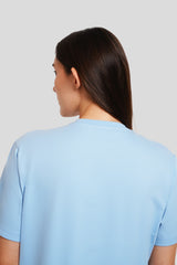 Underrated Skullanic Powder Blue Printed T-Shirt