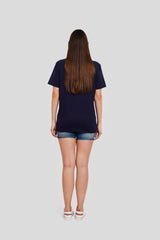 Only Drip Navy Blue Printed T-Shirt