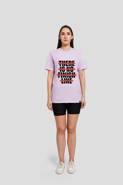 There Is No Finish Line Lilac Printed T-Shirt