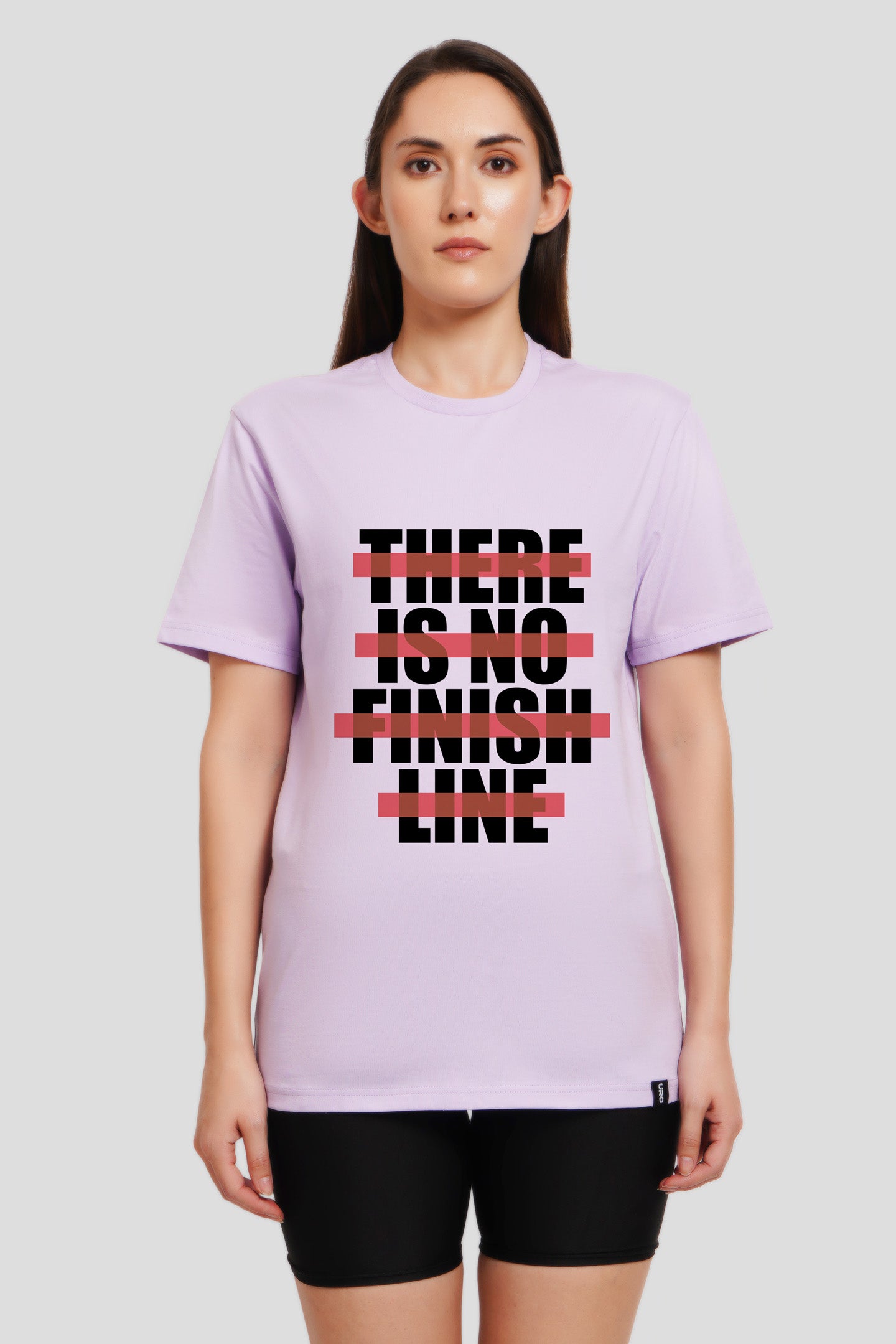 There Is No Finish Line Lilac Printed T-Shirt