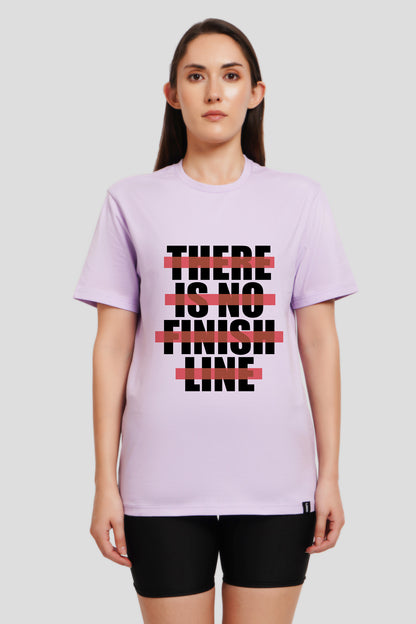 There Is No Finish Line Lilac Printed T-Shirt