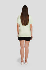 Be Underrated Pastel Green Printed T-Shirt