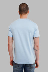 Wavves Powder Blue Printed T Shirt Men Regular Fit With Front Design Pic 2