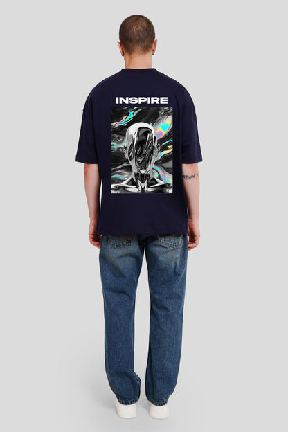 Inspire Navy Blue Printed T-Shirt