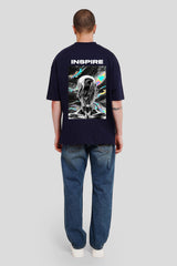 Inspire Navy Blue Printed T-Shirt