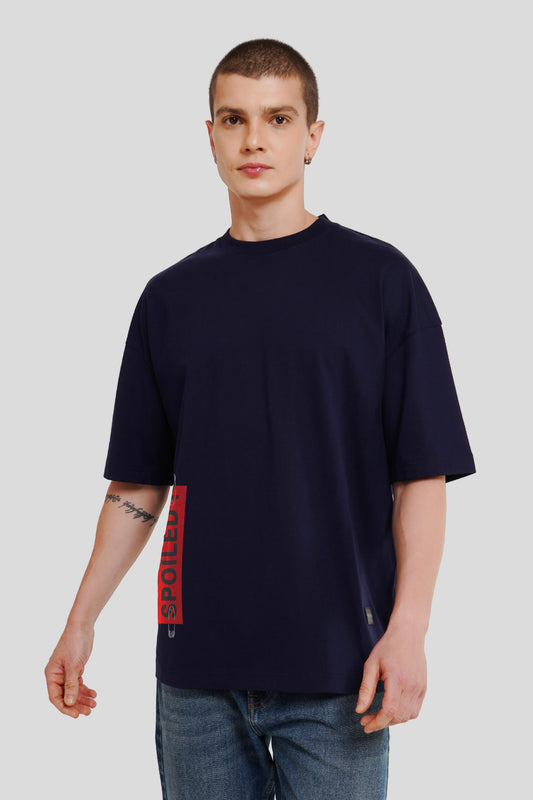 Spoiled Navy Blue Baggy Fit T-Shirt Men Pic 1