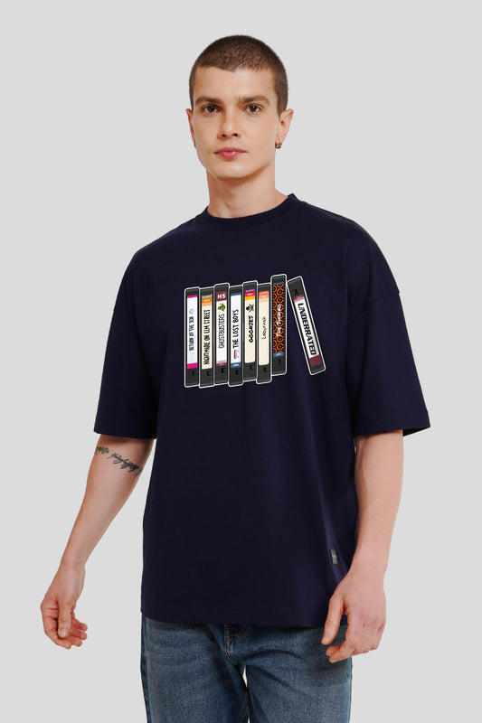 Underrated Tapes Navy Blue Baggy Fit T-Shirt Men Pic 1