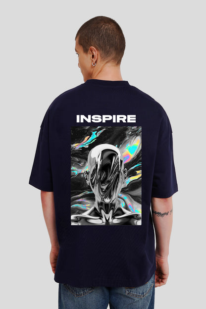 Inspire Navy Blue Printed T-Shirt