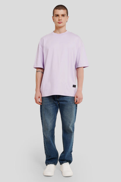 Men Lilac Oversized Baggy T Shirt Pic 4
