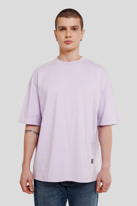 Men Lilac Oversized Baggy T Shirt Pic 1