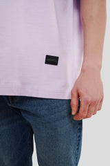 Men Lilac Oversized Baggy T Shirt Pic 3