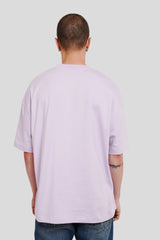 Men Lilac Oversized Baggy T Shirt Pic 2