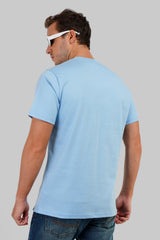 Parrot Pocket Graphic Light Blue Regular Fit T-Shirt Men