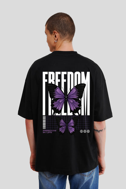 Freedom Black Printed Baggy T-Shirt