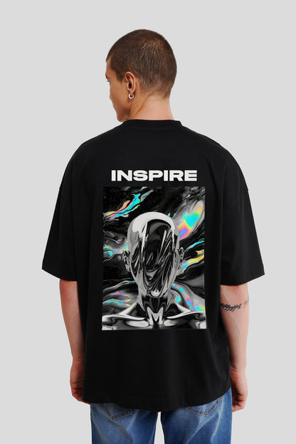 Inspire Black Printed Baggy T-Shirt