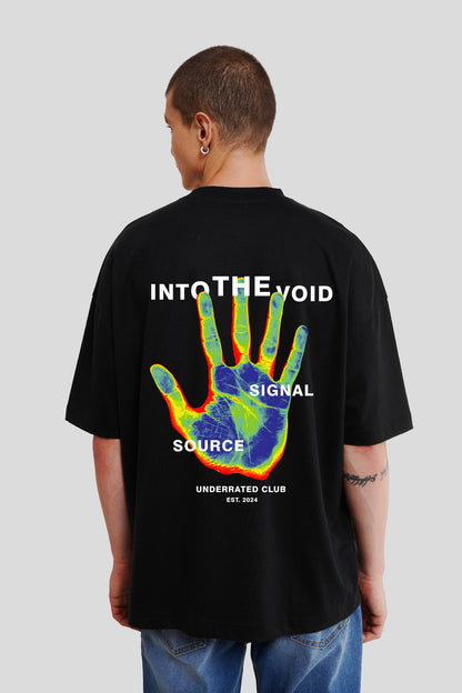 Into The Void Black Baggy Fit T-Shirt Men Pic 2