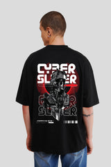 Cyber Slider Black Printed Baggy T-Shirt