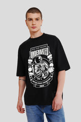 Outer Space Black Printed Baggy T-Shirt