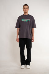 Noire Dark Grey Baggy Fit T-Shirt Men Pic 4