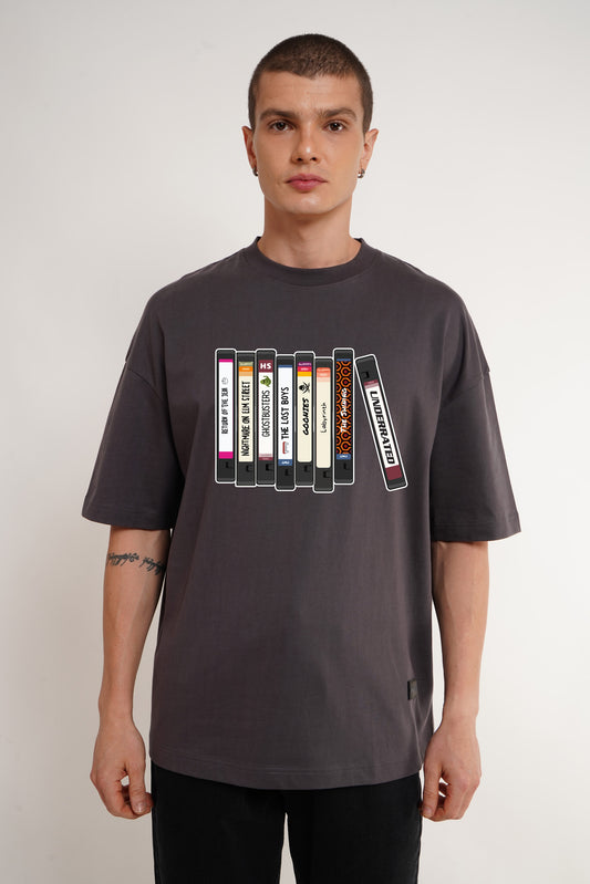 Underrated Tapes Dark Grey Baggy Fit T-Shirt Men