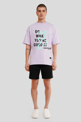 Do What You Are Good At Lilac Oversized Fit T-Shirt Men