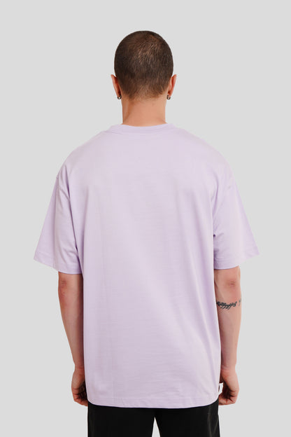 Back Down To Earth Lilac Oversized Fit T-Shirt Men Pic 2