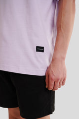 Down To Earth Lilac Oversized Fit T-Shirt Men