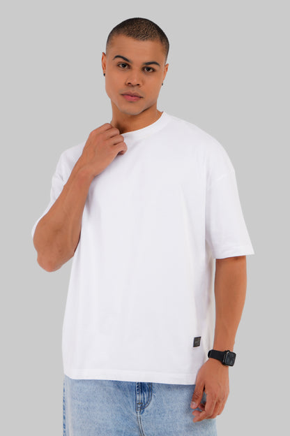 Underrated Brothers White Baggy Fit T-Shirt Men