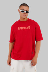 Phoenix Rise Red Baggy Fit T-Shirt Men