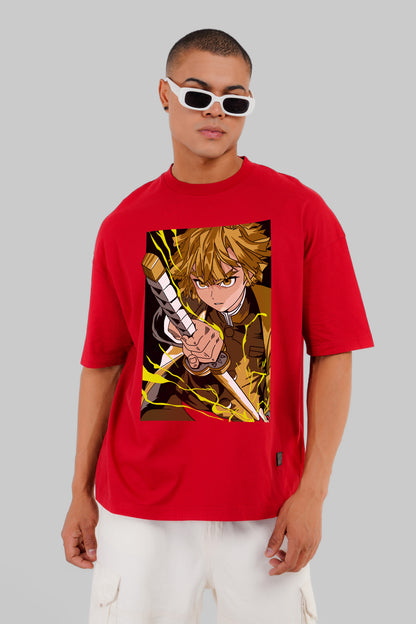 Swordfighter Red Baggy Fit T-Shirt Men Pic 1