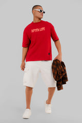 Phoenix Rise Red Baggy Fit T-Shirt Men