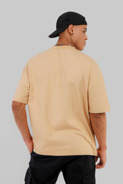 Invest In Yourself Beige Baggy Fit T-Shirt Men