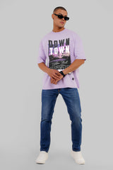 Downtown Urban Street Lavender Baggy Fit T-Shirt Men