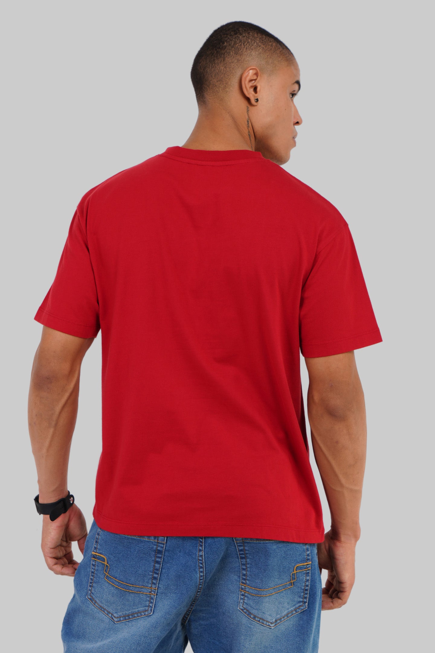 Genjitsu Red Oversized Fit T-Shirt Men