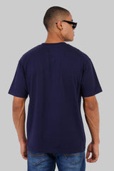 Classy Youth Navy Blue Oversized Fit T-Shirt Men