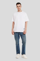 Thunder White Printed T Shirt Men Oversized Fit Pic 5