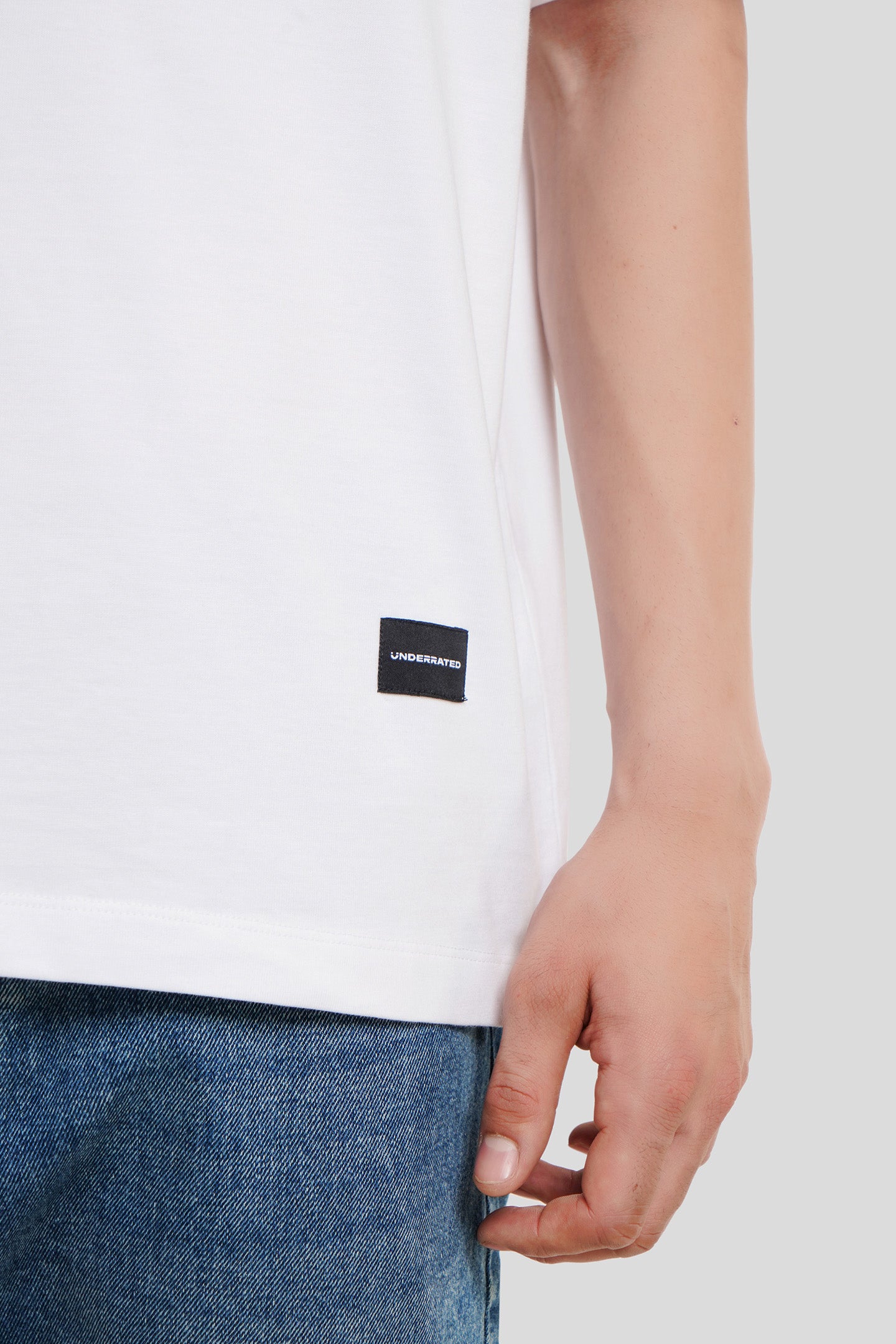 Neon Pocket White Printed T-Shirt