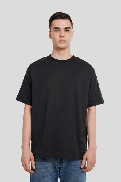 Chill Space Black Oversized Fit T-Shirt Men