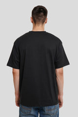 Eagle Black Printed Oversized T-Shirt